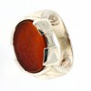 925 Sterling Silver Unique Alaisallah Ring with Carnelian